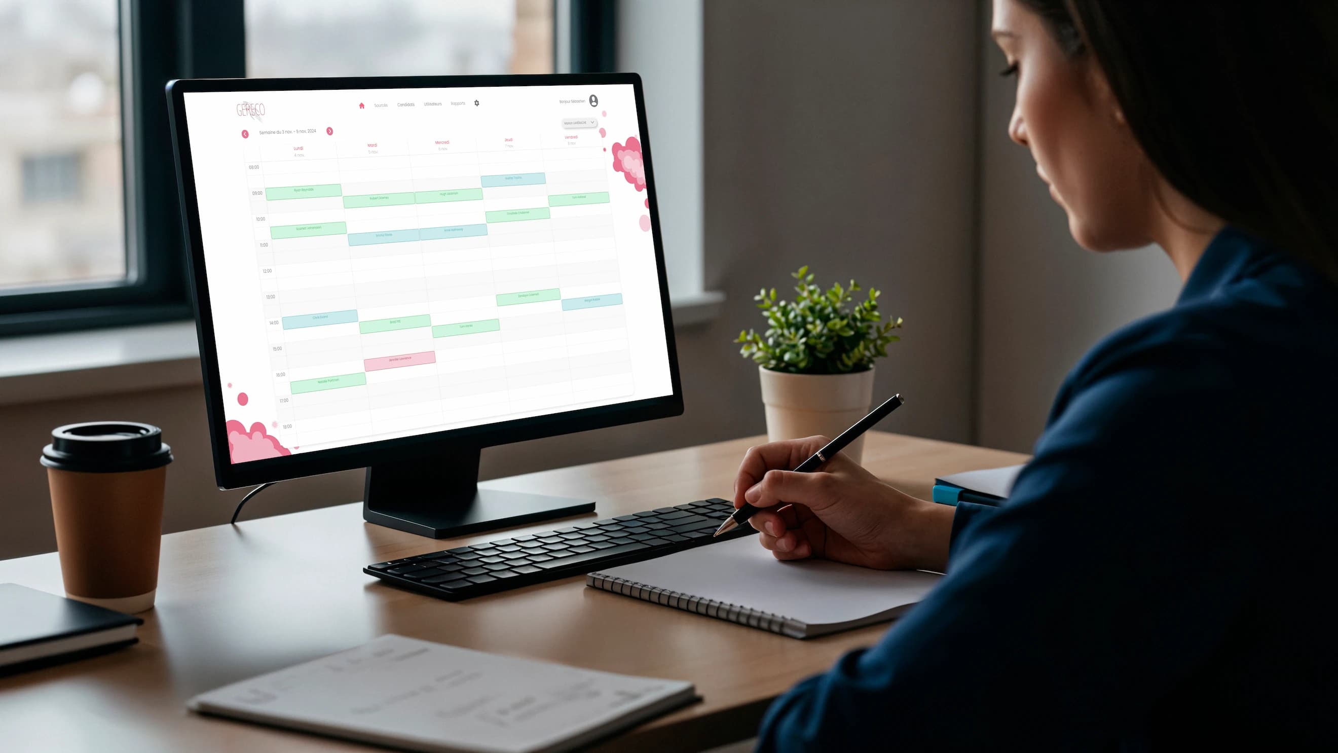 Gereco recruitment app interface mockup